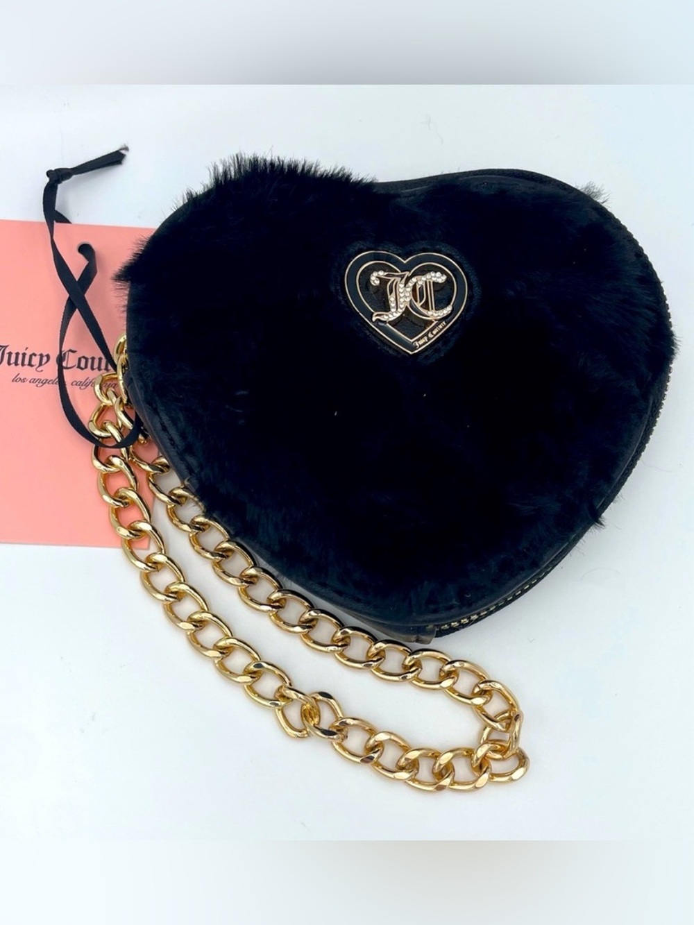 Juicy Couture Furry “Get Cozy” Zip Around Wristlet NWT